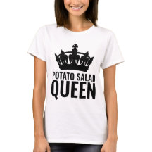 CAMISAS T-RAINHAS DE BATATA DE SALADA