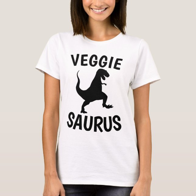 Camisas VEGGIE SAURUS, Camisetas Vegetarianas (Frente)