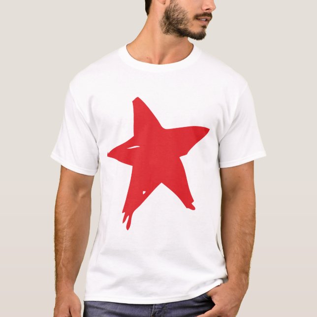 Camisas vermelhas dos homens da estrela (Frente)