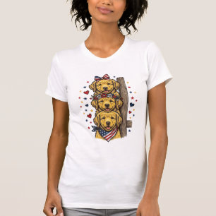 Camisas Vintage de Filhotes de Retriever Golden Pa