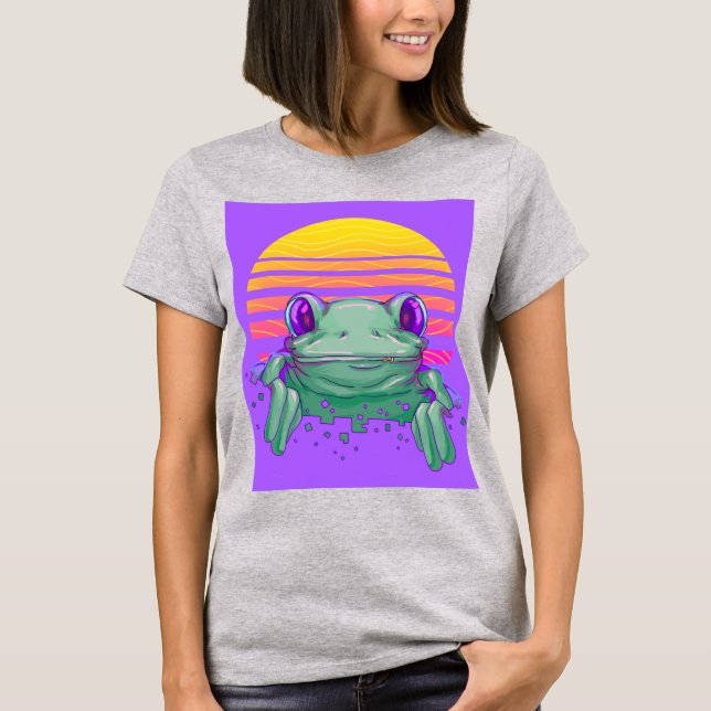 Camisas Vintage engraçadas do sapo (Frente)