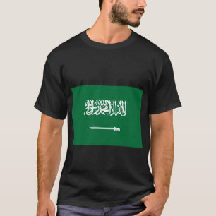 Camiseta ع de pavilhão da Arábia Saudita ل م ا ل س 