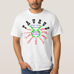 Camiseta ڪے ั๑★Ştãr Sîgñ(Touro) T-Shirt de Valor★ั๑ڪے