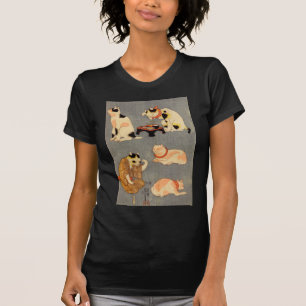 Camiseta た と え 内(中), 尽, の, Gatos Japoneses(2), Kuniyoshi, U