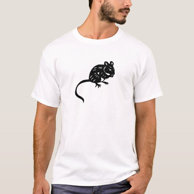 Camiseta ねずみ　ネズミ　グッズ　鼠　 mouse; rat (Frente)