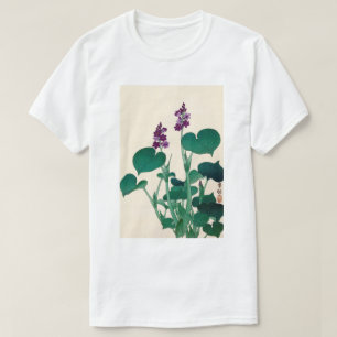 Camiseta ギボウシの花, Hosta de florescência roxo do