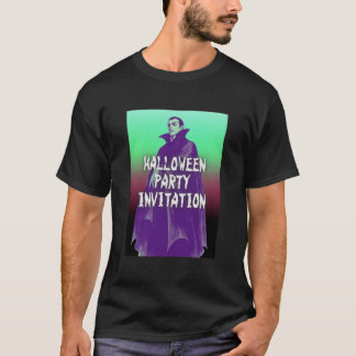 CAMISETA サイケデリックな色合いのドラキュラ伯爵デザイン