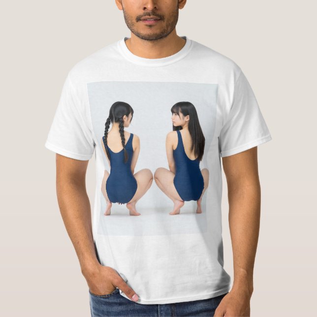 CAMISETA スクミズ女子背中Tシャツ (Frente)