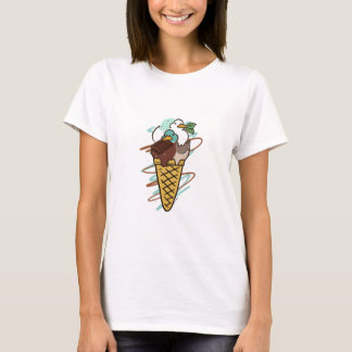 CAMISETA チョコミントアイスアヒル