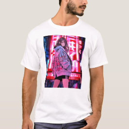 Camiseta ネオンJK Tシャツ T-shirt|寿司娘 GenerativeAI