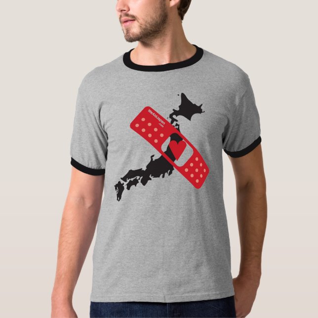 Camiseta ハートシャツ de Japão do coração (Frente)