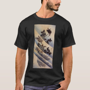 Camiseta 亀, 北 斎 Tartarugas, Hokusai, Ukiyo-e