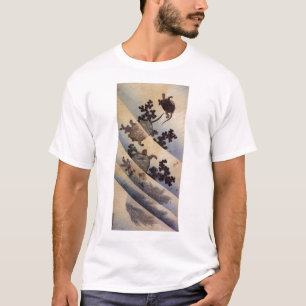 Camiseta 亀, tartarugas do 北斎, Hokusai, Ukiyo-e