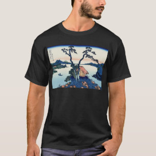 Camiseta 信州諏訪湖, opinião Monte Fuji do 北斎 do