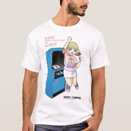 CAMISETA 全日本テーブル筐体愛好会のキャビィちゃんとアップライト筐体(B)