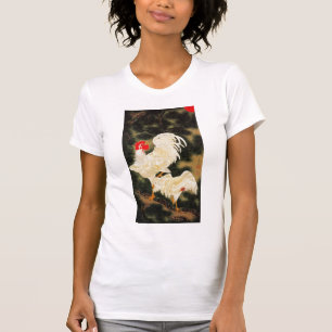 CAMISETA 動 植 綵 絵(11)老 松 白 鶏 図 伊, 藤 若