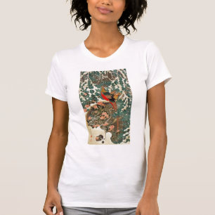 CAMISETA 動 植 綵 絵(19)雪 中 錦 鶏 図 伊, 藤