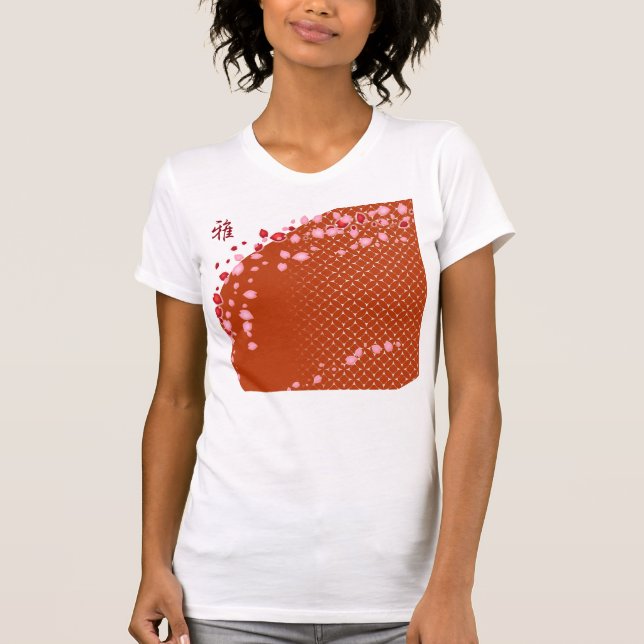 CAMISETA 和風 "雅(MIYABI)-さくら" 七宝 Ⅲ (Frente)