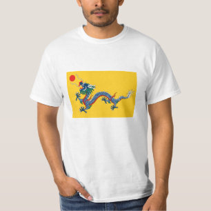 Camiseta 大清国旗 da bandeira do dragão da dinastia de Qing
