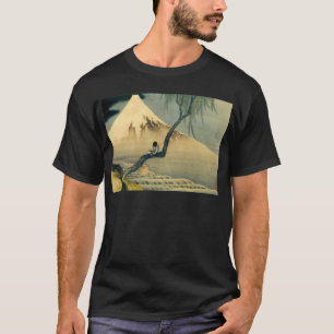 Camiseta 富士と少年, 北斎 Monte Fuji e menino, Hokus