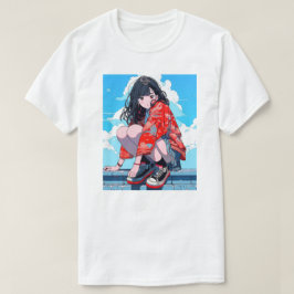 Camiseta 座るJK Tシャツ|寿司娘 GenerativeAI