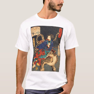 Camiseta 忍 者 虎, 芳 年 Ninja Hero & Tiger, Yoshitoshi, Ukiyo-e
