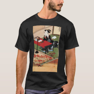 Camiseta 手 紙 書 女, 春 を Mulher Escrevendo uma Carta, Shunsho