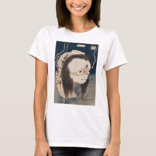 Camiseta 提灯のお化け, fantasma da lanterna, Hokusai do 北斎,