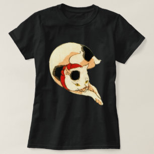 Camiseta 日本猫, gato japonês do 国芳, Kuniyoshi, Uki