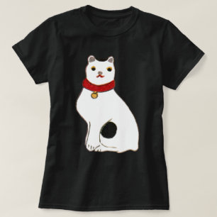 Camiseta 日 本 の 猫 人 の, Doll do Gato Japonês