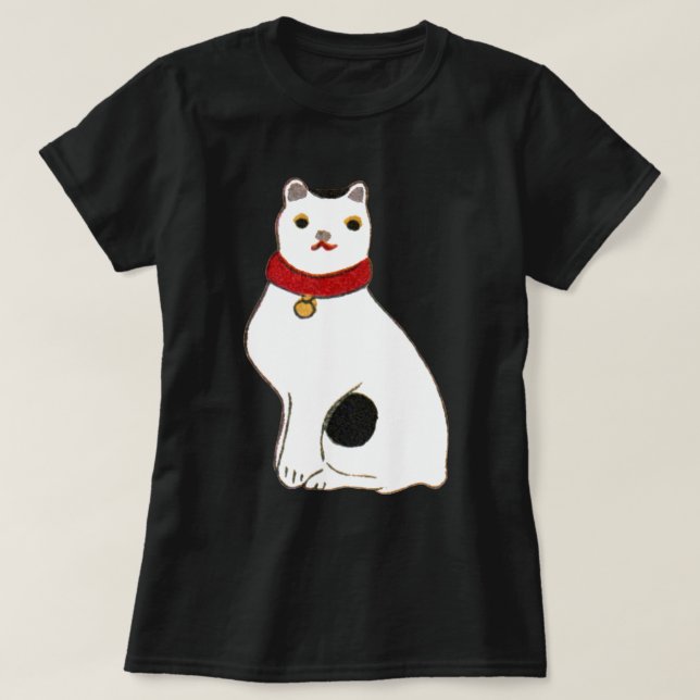 Camiseta 日 本 の 猫 人 の, Doll do Gato Japonês (Frente do Design)