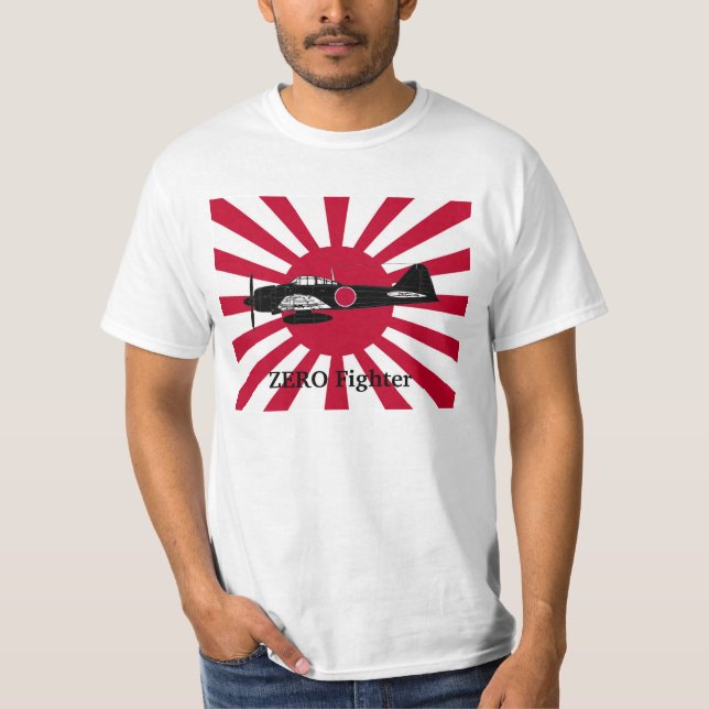 CAMISETA 旭日旗と零戦 (Frente)