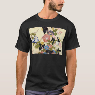 Camiseta 朝 顔, 北 斎 Glória da Manhã, Hokusai, Ukiyo