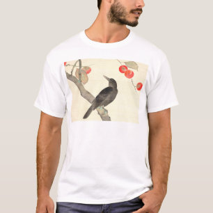 Camiseta 柿に烏, caqui do 抱一 e corvo, Hōitsu