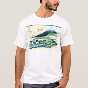 Camiseta 梅沢, opinião Monte Fuji do 北斎 de Umezawa,