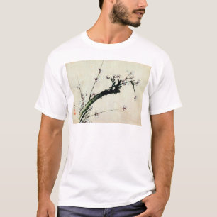 Camiseta 梅 花, 北 斎 Blossomas de ameixa, Hokusai, Ukiyo-e