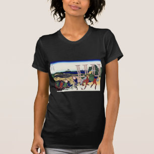 Camiseta 武州千住, opinião Monte Fuji do 北斎 de Sen