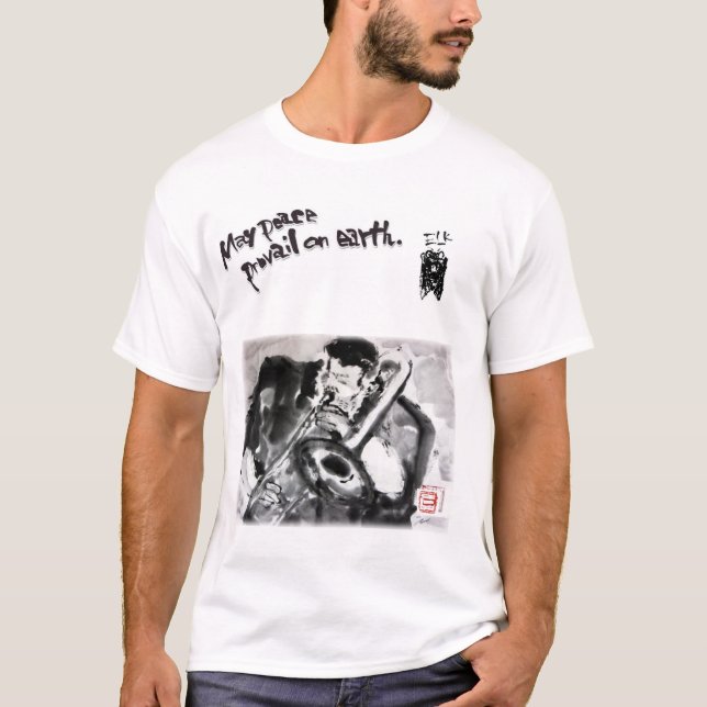 CAMISETA 水墨画家であり詩人の「松元えるく」オリジナルＴシャツです。 (Frente)