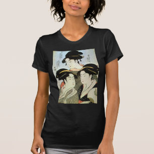 Camiseta 江 戸 の 人 美, 歌 Três Belas Mulheres de Edo, Utamaro