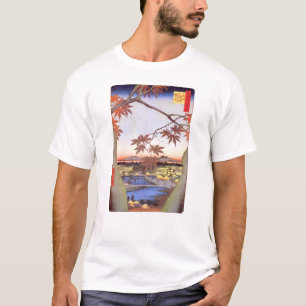 Camiseta 江 戸 の 葉, 広 重 Maple of Edo, Hiroshige, Ukiyo-e