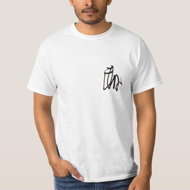 CAMISETA 源頼朝 将軍の花押　前面ワンポイントーレプリカ（プリント花押） (Frente)