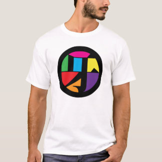 Camiseta 「牙」ステンドガラス漢字ロゴ / 家紋風デザイン / Stained glass logo