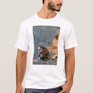 Camiseta 猫好きな絵師の自画像, pintor que gosta d