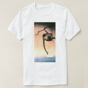 Camiseta 猿, 小 原 古 macaco a chegar à Lua, Ohara Koson