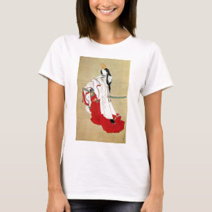 Camiseta 白拍子, dançarino de Shirabyōshi do 北斎, H