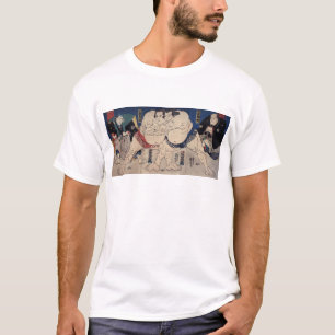 Camiseta 相 撲, 国 芳 Sumo Luta, Kuniyoshi, Ukiyo-e