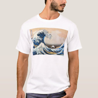Camiseta 神奈川沖浪裏, grande onda do 北斎, Hokusai