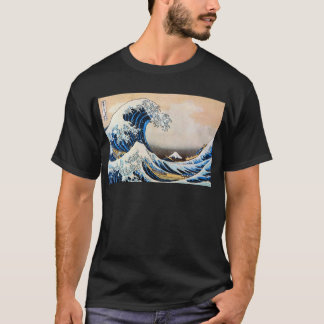 Camiseta 神奈川沖浪裏, grande onda do 北斎, Hokusai