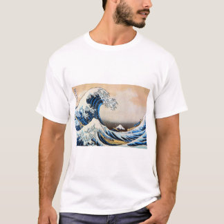Camiseta 神奈川沖浪裏, grande onda do 北斎, Hokusai