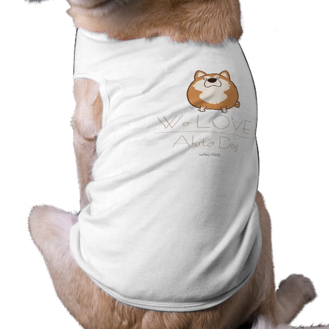 CAMISETA 秋田犬 "あきたま(レッド)" (Verso)